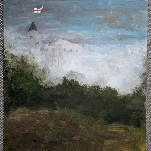 Detail: Castle in the mist.