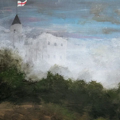 Detail: Castle in the mist.