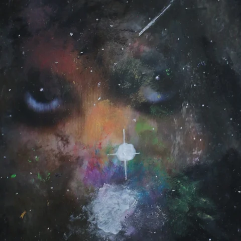 Detail: Cat-like face.